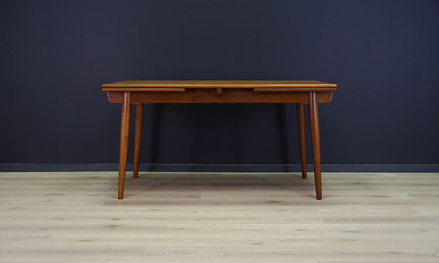 Stół drewniany, duński design, lata 60, Hans J. Wegner, Andreas Tuck