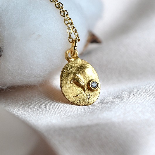 Naszyjnik z Cyrkonią i Pąkiem Kwiatu