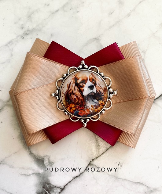 Brosze z Pieskiem rasy Spaniel Cavalier Nowość