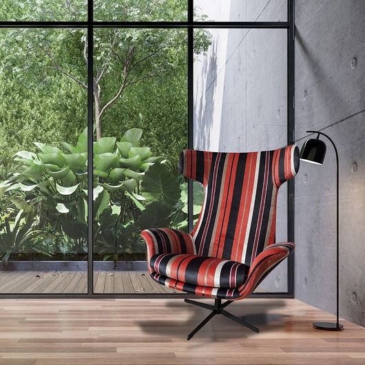Designerski, nowoczesny, unikatowy fotel do salonu Mirasol Rust