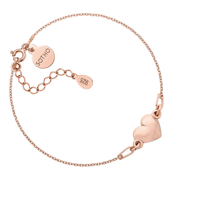 Bransoletka z serduszkiem z różowego złota