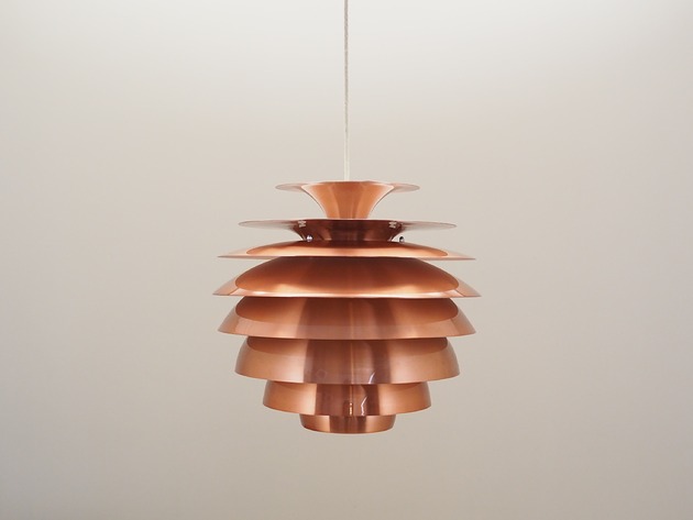 Lampa wisząca, duński design, lata 80, designer: Bent Karlby, produkcja: Lyfa