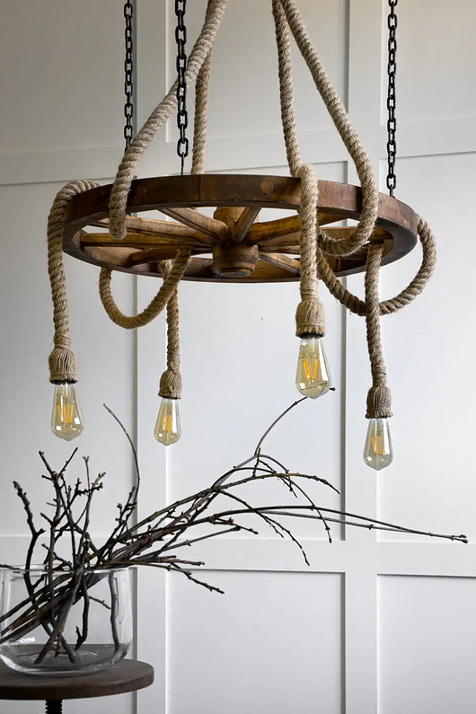Rustykalna Lampa Koło