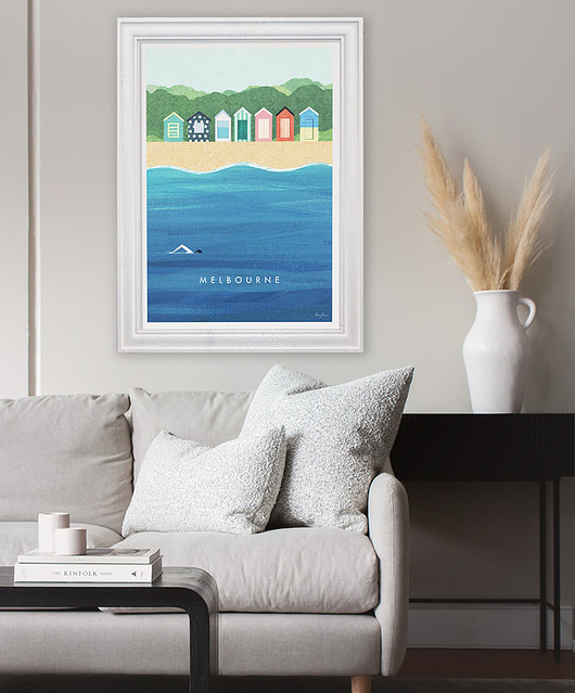 Plaża w Melbourne - plakat fine art