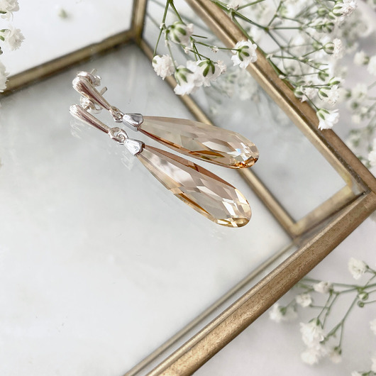 Vive-Kolczyki ślubne z kryształami Swarovskiego