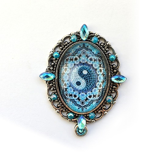 YIN YANG mini broszka