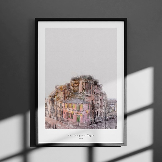 Plakat Paryż - La Maison Rose