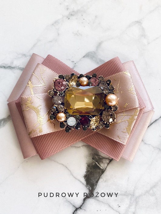 Brosza z ozdobą w stylu glamour Kryształ z perłami NEW