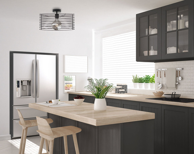 Druciana lampa sufitowa do kuchni ANORI w stylu loft