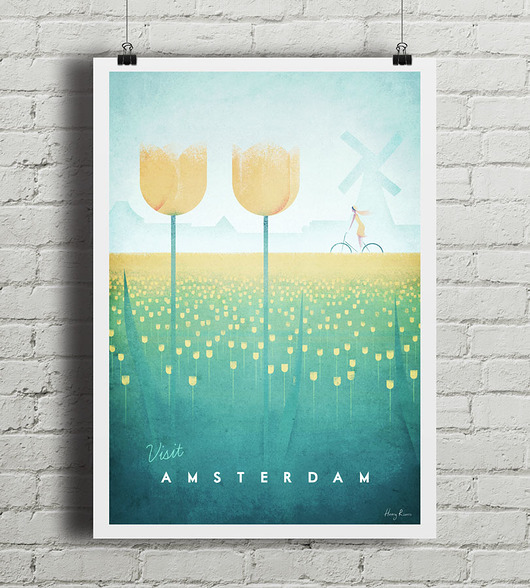 Amsterdam - vintage plakat