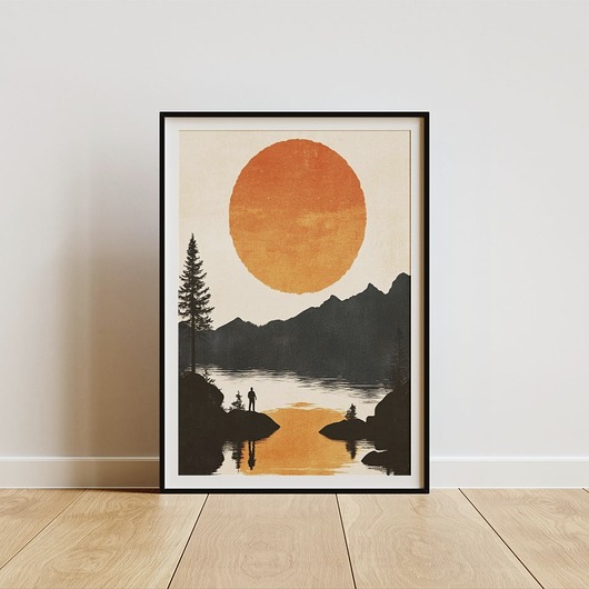 Plakat - Zachód słońca w Dolinie Pięciu Stawów