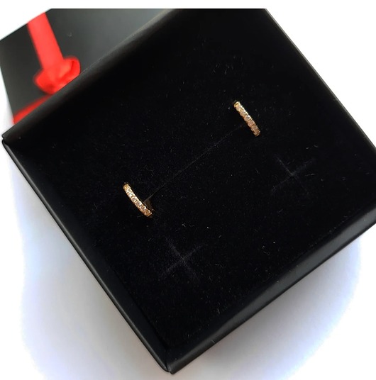 Kolczyki pozłacane Malutkie kółeczka z cyrkoniami