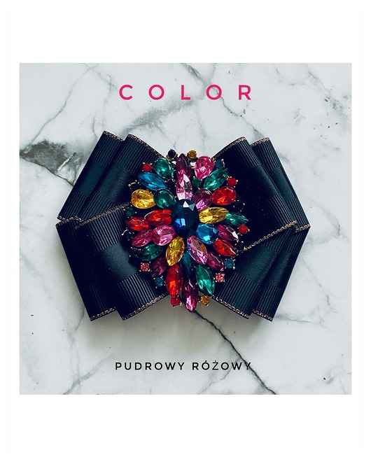 Brosza z kolekcji COLOR z kolorowym kryształem