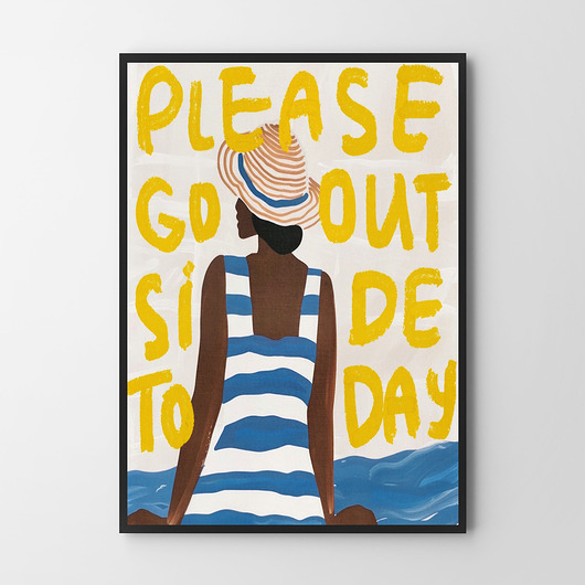 Plakat Plaża ilustracja