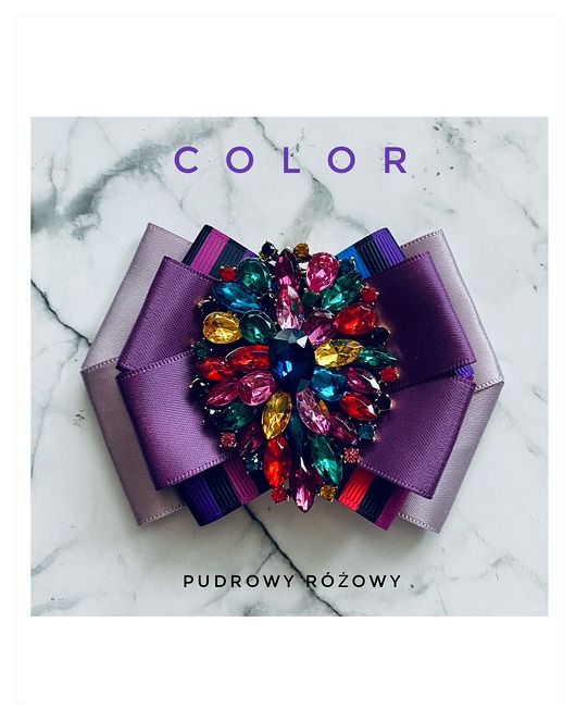 Brosza z kolekcji COLOR z kolorowym kryształem