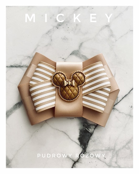 Brosza MICKEY w szlachetnym beżowym kolorze New
