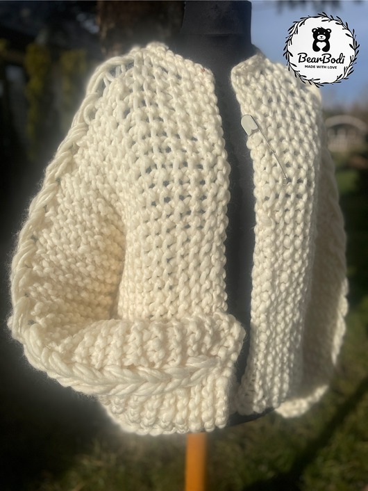 Sweter oversize 100% wełna handmade