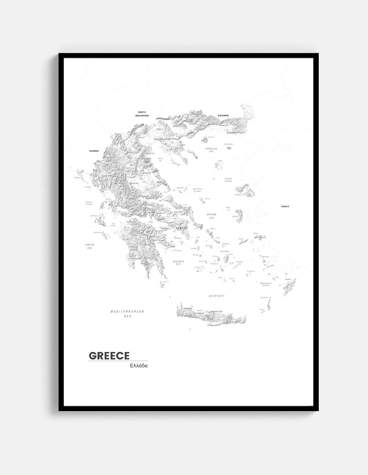 GRECJA mapa plakat