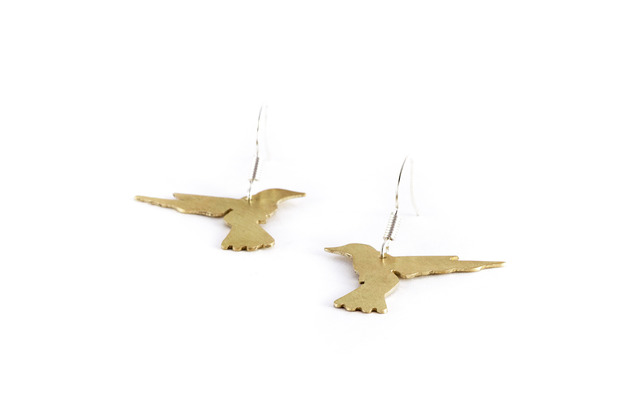 Kolczyki złote kolibry