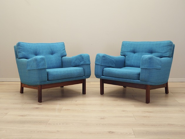 Fotel wypoczynkowy, duński design, lata 60, produkcja: Dania