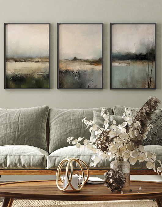 Zestaw plakatów - Abstrakcyjne pejzaże (set164)