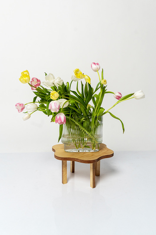 Kwietnik WAVY falowana podstawka na rośliny 30x16cm