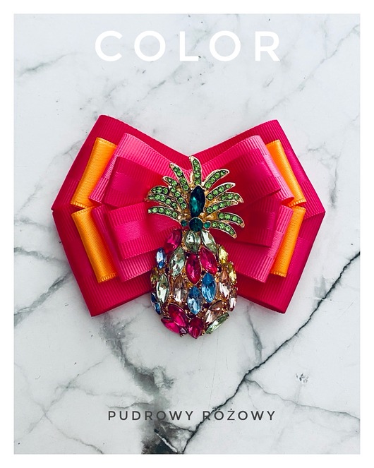 Kolekcja COLOR Brosza z Ananasem z kryształów