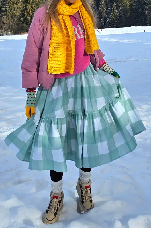 Spódnica midi zielona w kratę