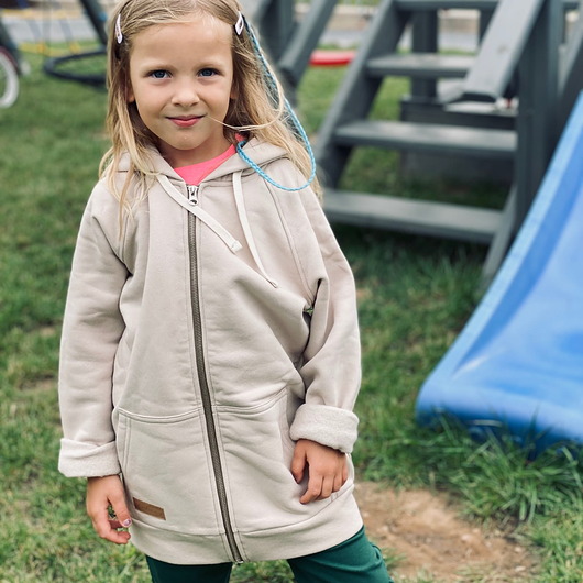 Bluza rozpinana ecru - odCZAPY Kids