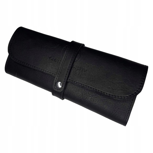 Etui na długopisy Pióro Piórnik skórzany tuba futerał Czarny Parker Quality