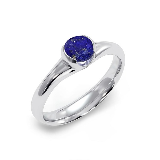 Sydney - Srebrny pierścionek z lapisem lazuli