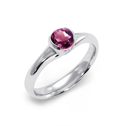 Sydney - Srebrny pierścionek z rodolitem
