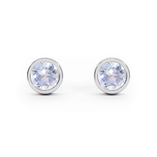 Stack me - Srebrne kolczyki z kamieniem księżycowym