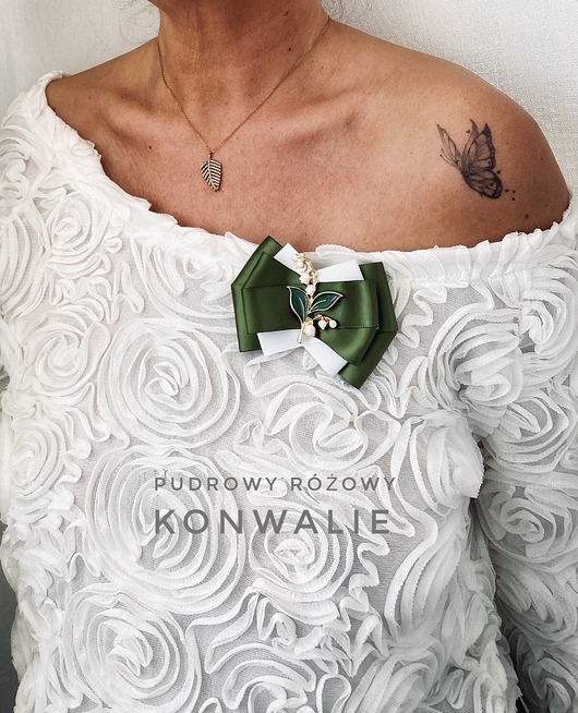 Kolekcja Kwiatowa KONWALIE Brosza z kwiatami