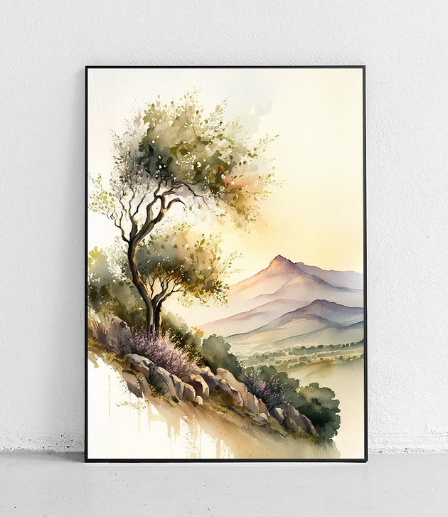 Plakat Ścieżka przez oliwny raj