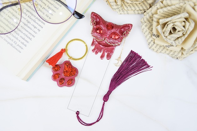 Komplet zakładka + brelok Kocia Harmonia 7