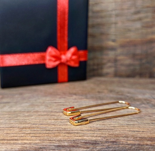 Kolczyki pozłacane agrafki