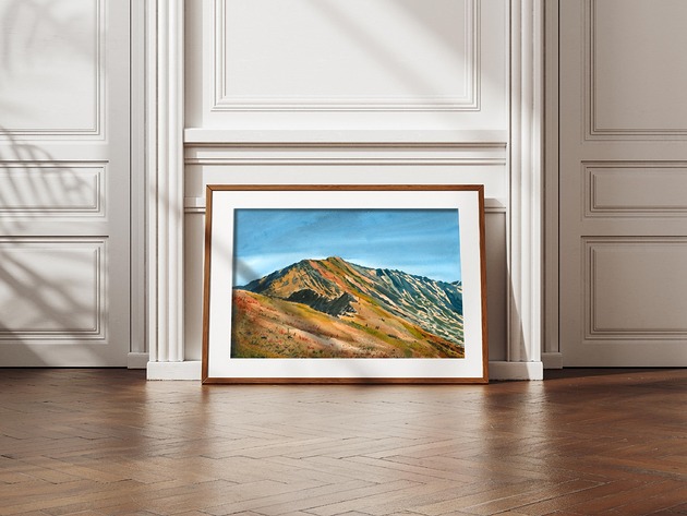 Czerwone wierchy, Tatry - ręcznie malowana akwarela format A3