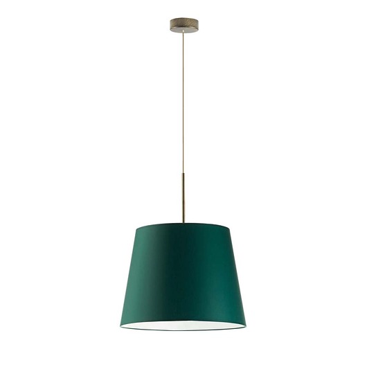 Zielonobutelkowa lampa wisząca do kuchni nad wyspę SARI ze stożkowym kloszem
