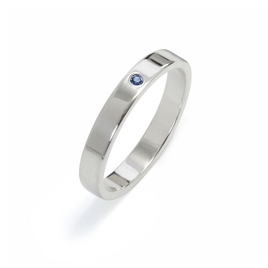 Simple - Obrączka z szafirem