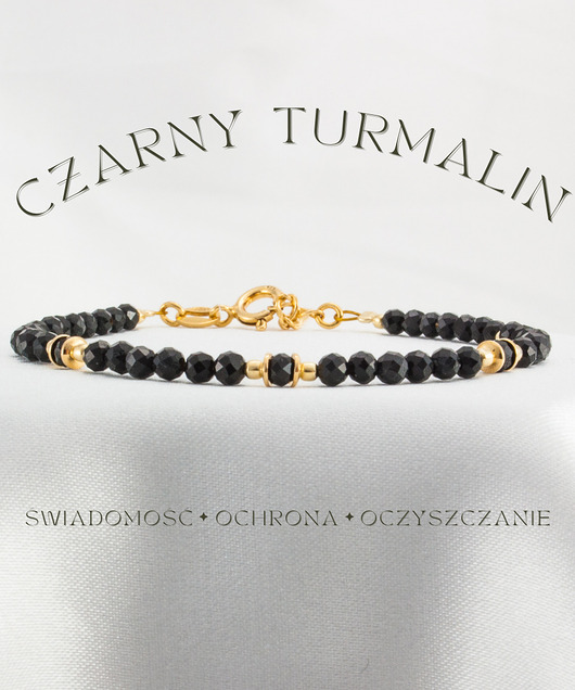 Czarny Turmalin Bransoletka