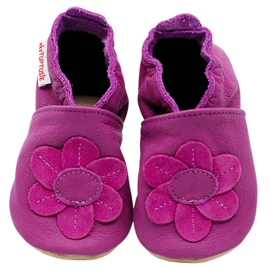 Stokrotka mono fiolet ekoTuptusie kapcie dziecięce FASTER