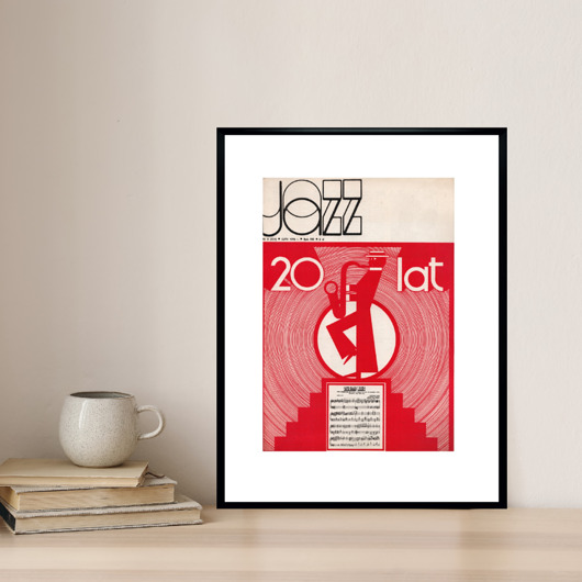 Plakat Oprawiona okładka czasopisma JAZZ z 1976, aut. Andrzej Krajewski