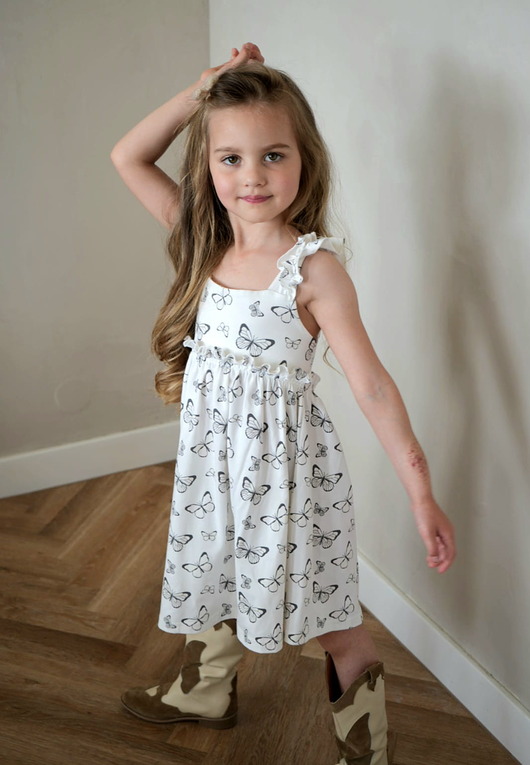 Sukienka zmieniająca kolory w słońcu Lola White Butterfly