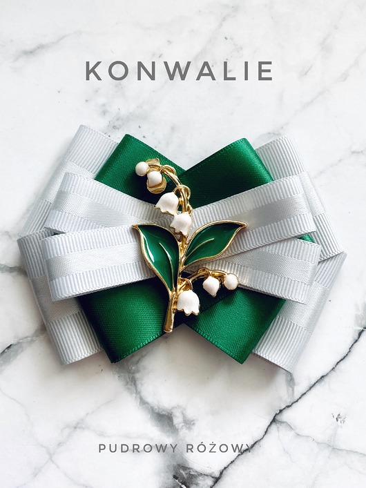 Kolekcja Kwiatowa KONWALIE Brosza z kwiatami