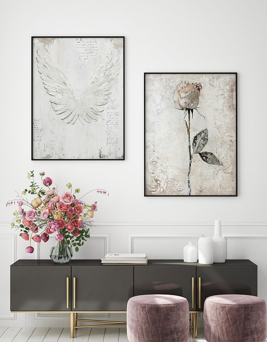 Zestaw plakatów - Róża i skrzydła (set187)