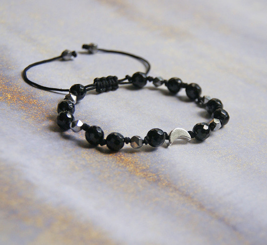 OCHRONNA lunula : turmalin : silver