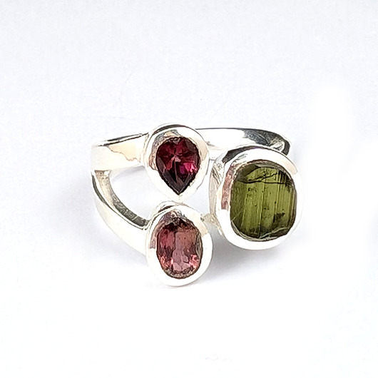 Pierścionek Trio turmaliny