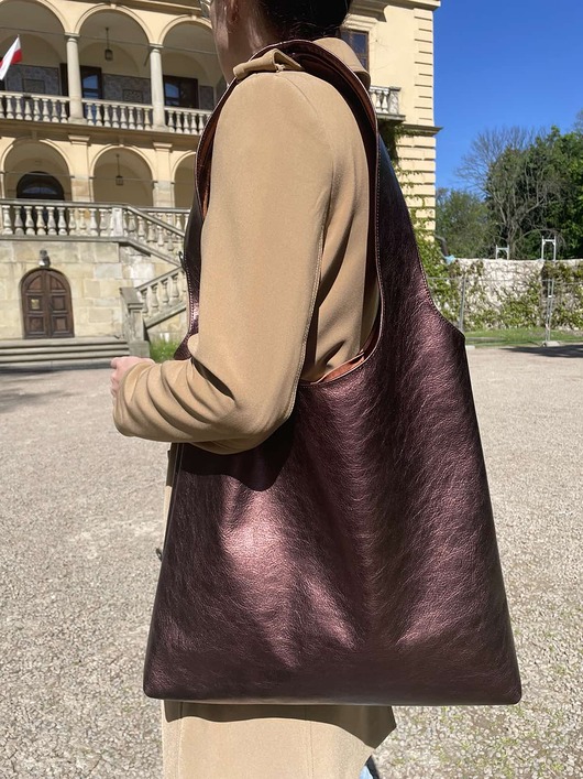 Torebka skórzana elegancka skóra włoska A4