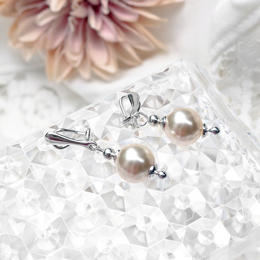 -ROMANTIC PEARLS - ekskluzywne klipsy srebro i perły